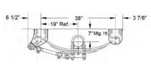HUTCH SINGLE AXLE SUSP 5" RD W/354-00 SPRINGS